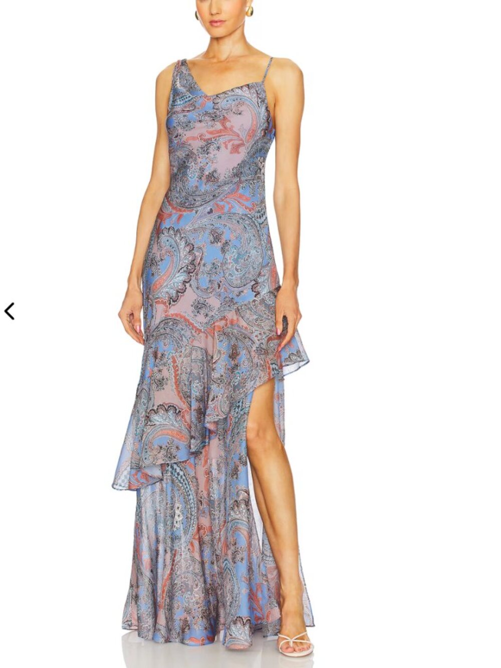 L’AGENCE Silk Paisley Maxi Dress NWT Size 4 | Cowl Neck Slip Dress